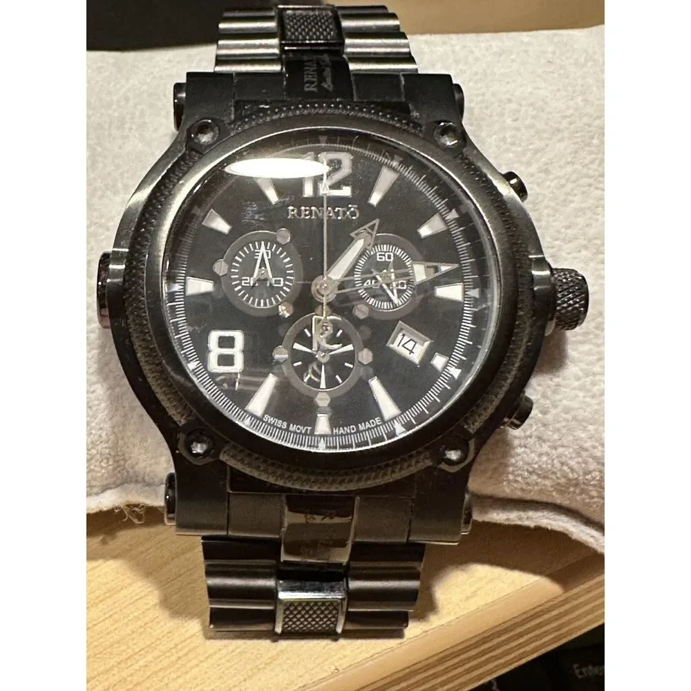 Renato The Beast Limited Edition Black Chronograph Watch 694/900 Swiss